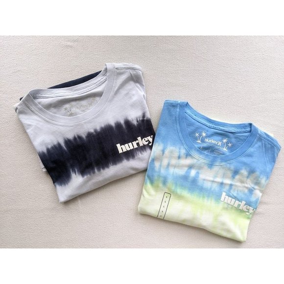 Hurley Other - 2 Lot Men's Hurley Everyday Washed T-Shirt Size Large Tie Dye Blue Green NEW